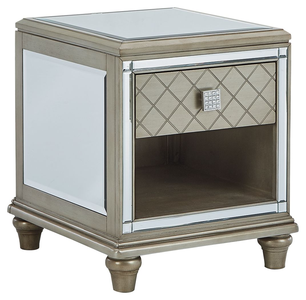 Chevanna Platinum Rectangular End Table