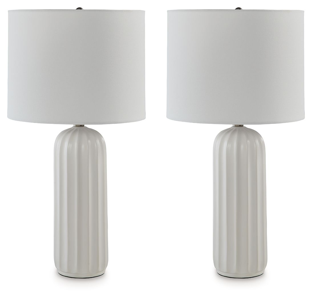 Clarkland White Ceramic Table Lamp