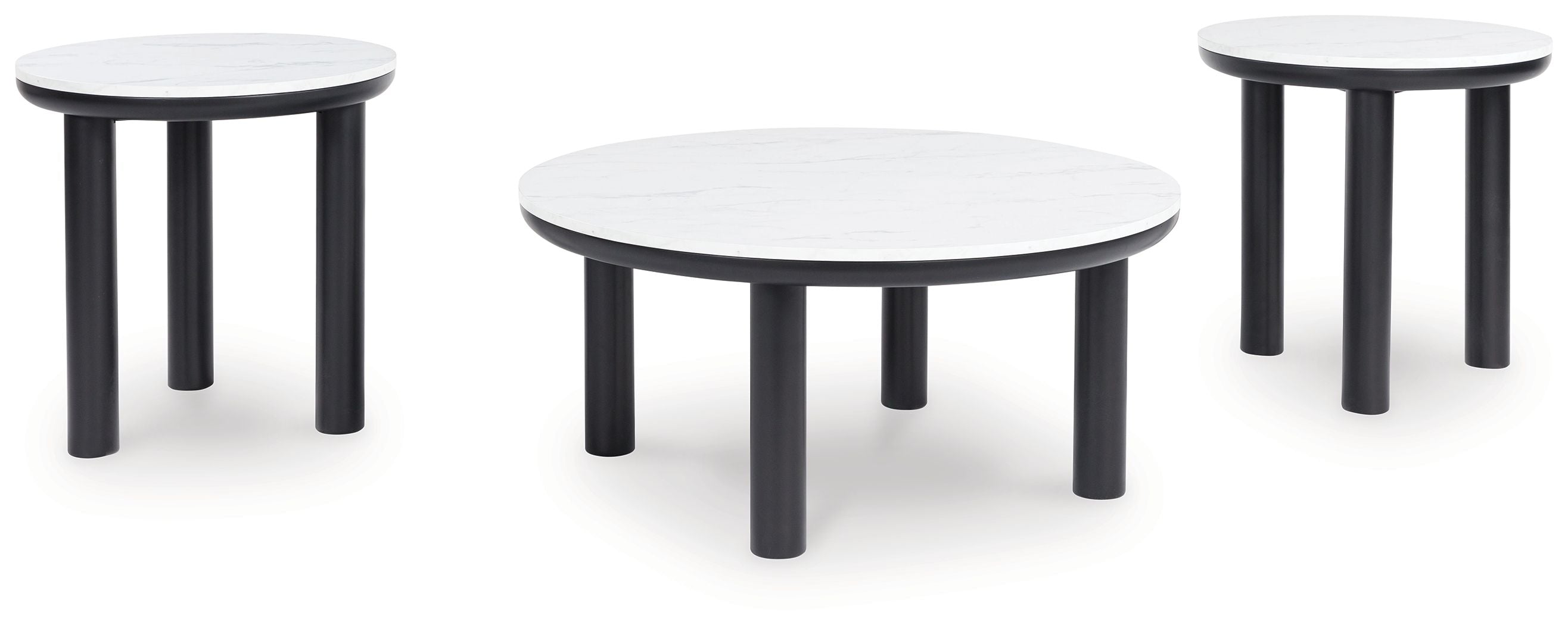 Xandrum Black / White Occasional Table Set