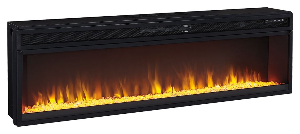 Entertainment Black Wide Fireplace Insert