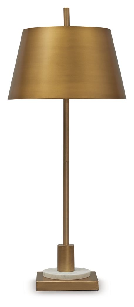 Fritzburn Gold Finish / White Metal Table Lamp