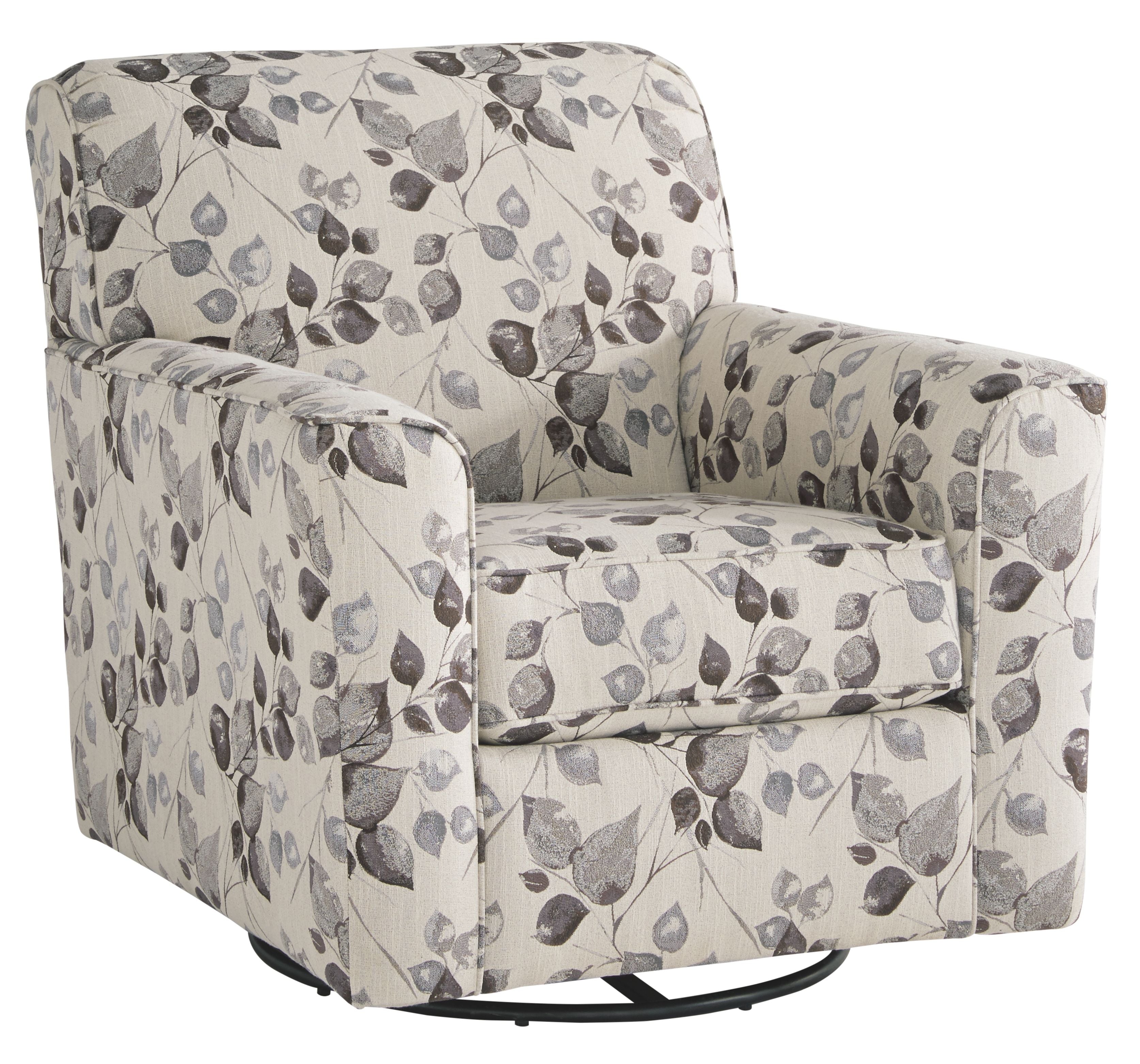 Abney Platinum Swivel Accent Chair