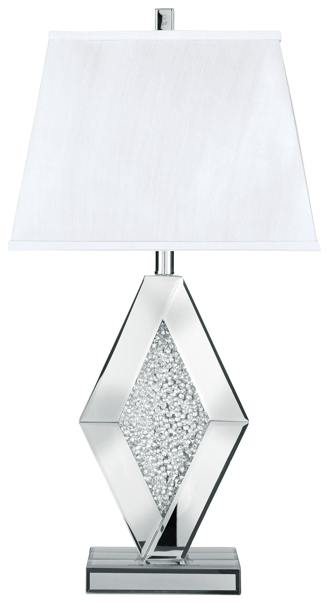 Prunella Silver Finish Mirror Table Lamp