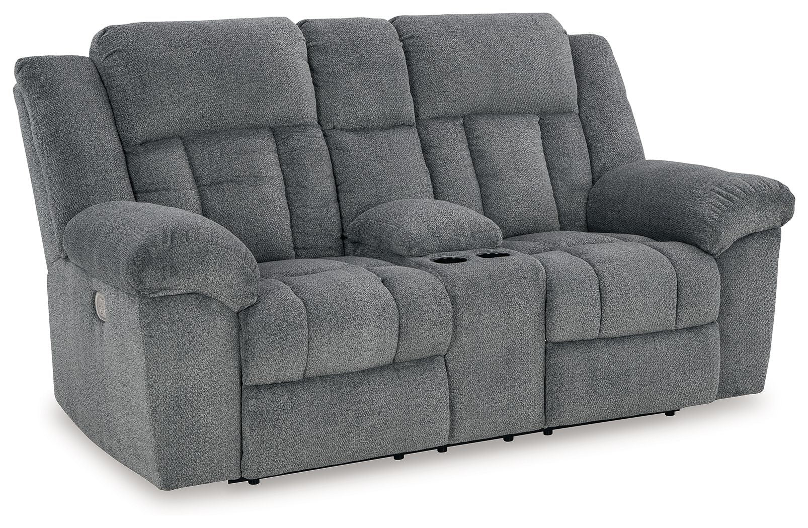 Tip-off Power Reclining Loveseat With Console / Adj Headrest