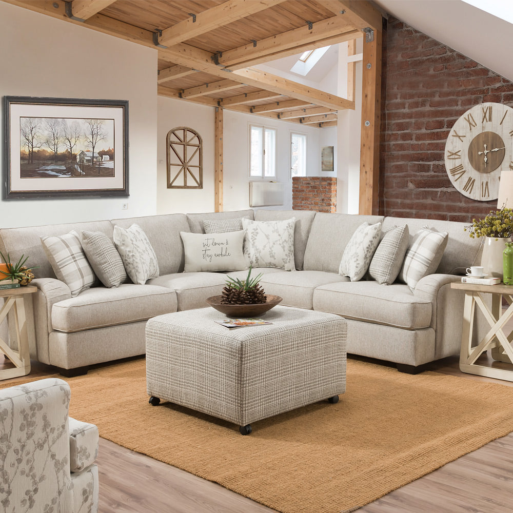 Celadon Raffia 2 Piece Sectional