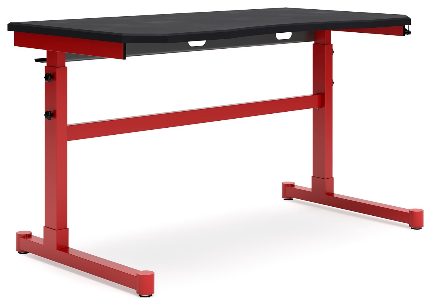 Lynxtyn Red / Black Adjustable Height Desk