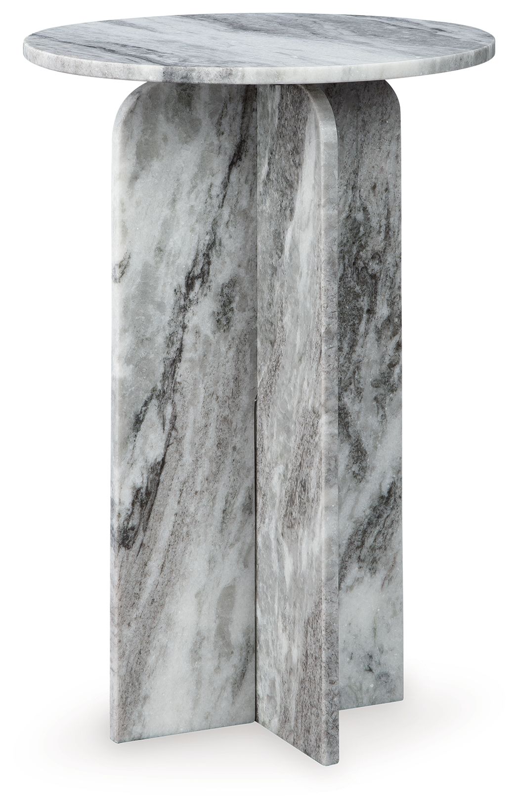 Keithwell Gray Round Accent Table