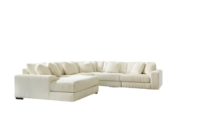 Lindyn Ivory 5 Piece Sectional with Chaise