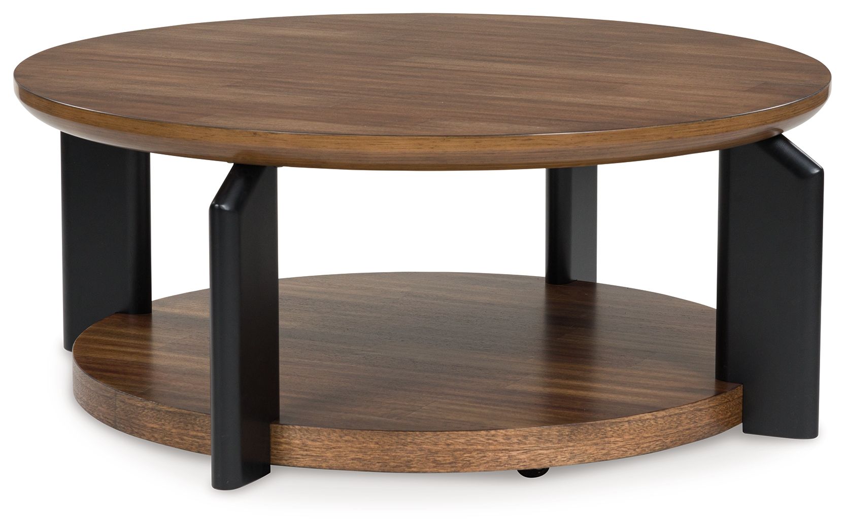 Kraeburn Brown / Black Round Cocktail Table