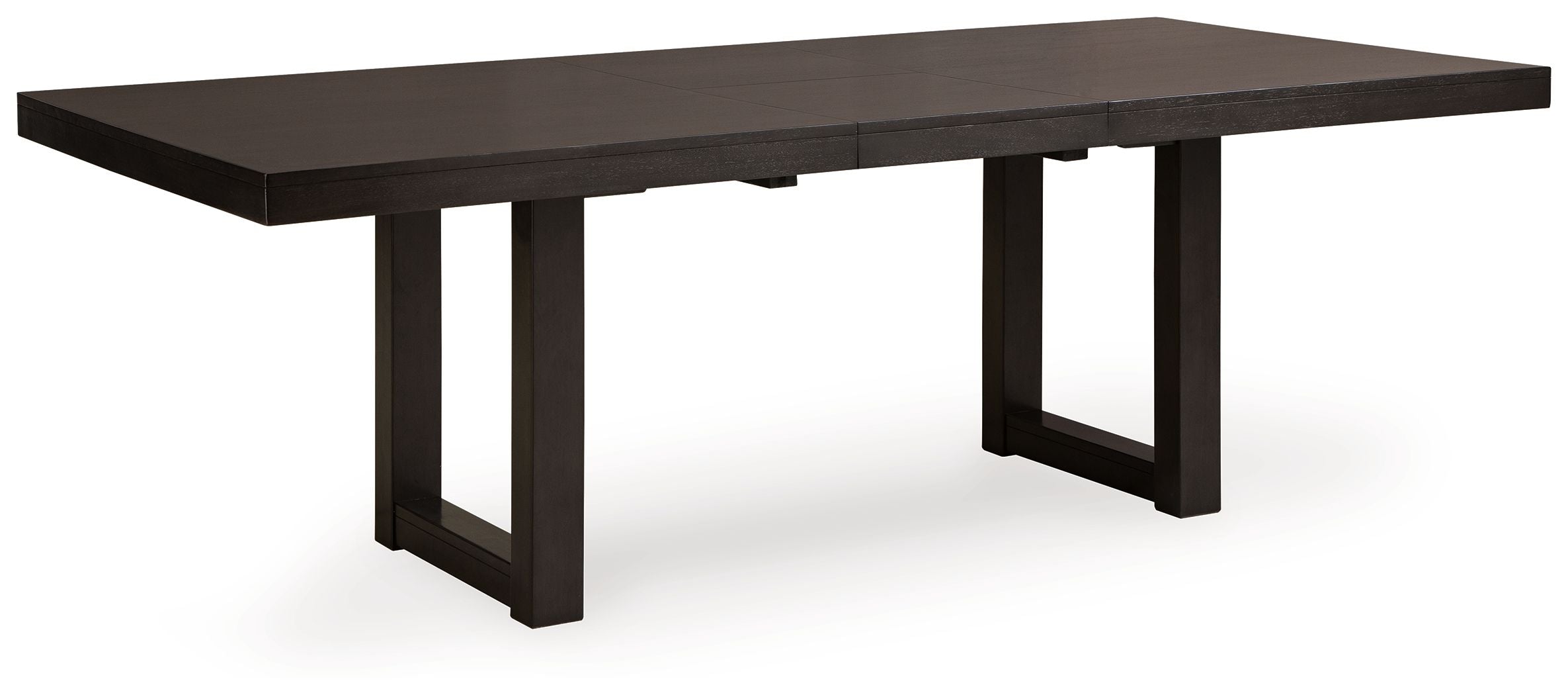 Neymorton Dark Grayish Brown Rectangular Dining Room Butterfly Extension Table
