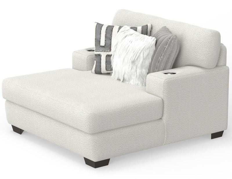 Vicking Oyster Chaise with Cupholders