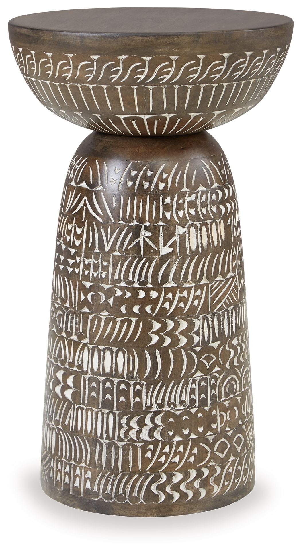 Hadcher Cream / Brown Accent Table