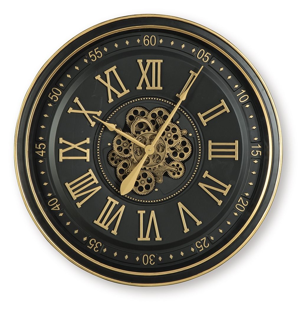 Dairton Black / Gold Finish Wall Clock