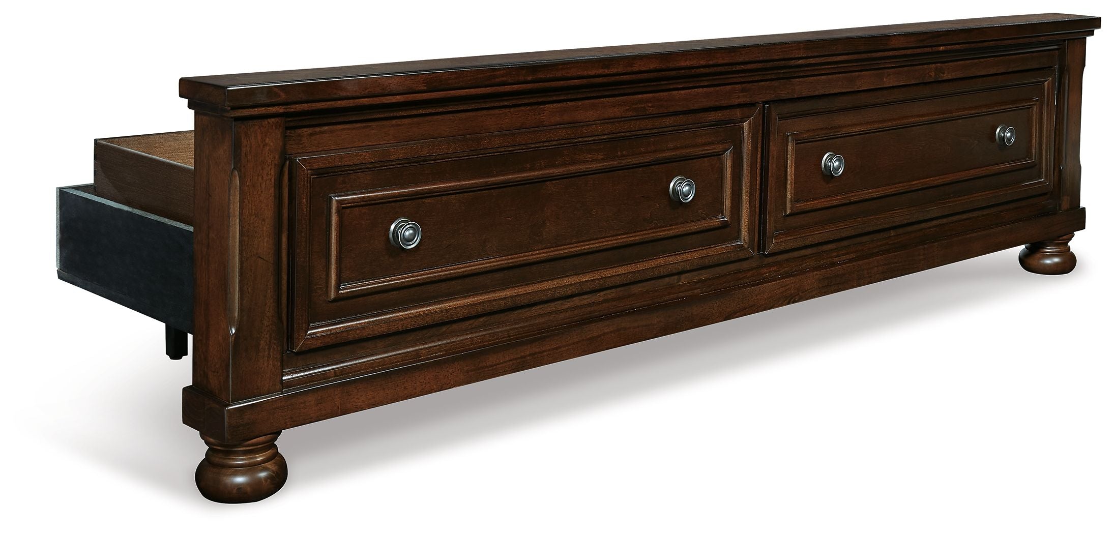 Porter Rustic Brown K/Cal King Storage Footboard