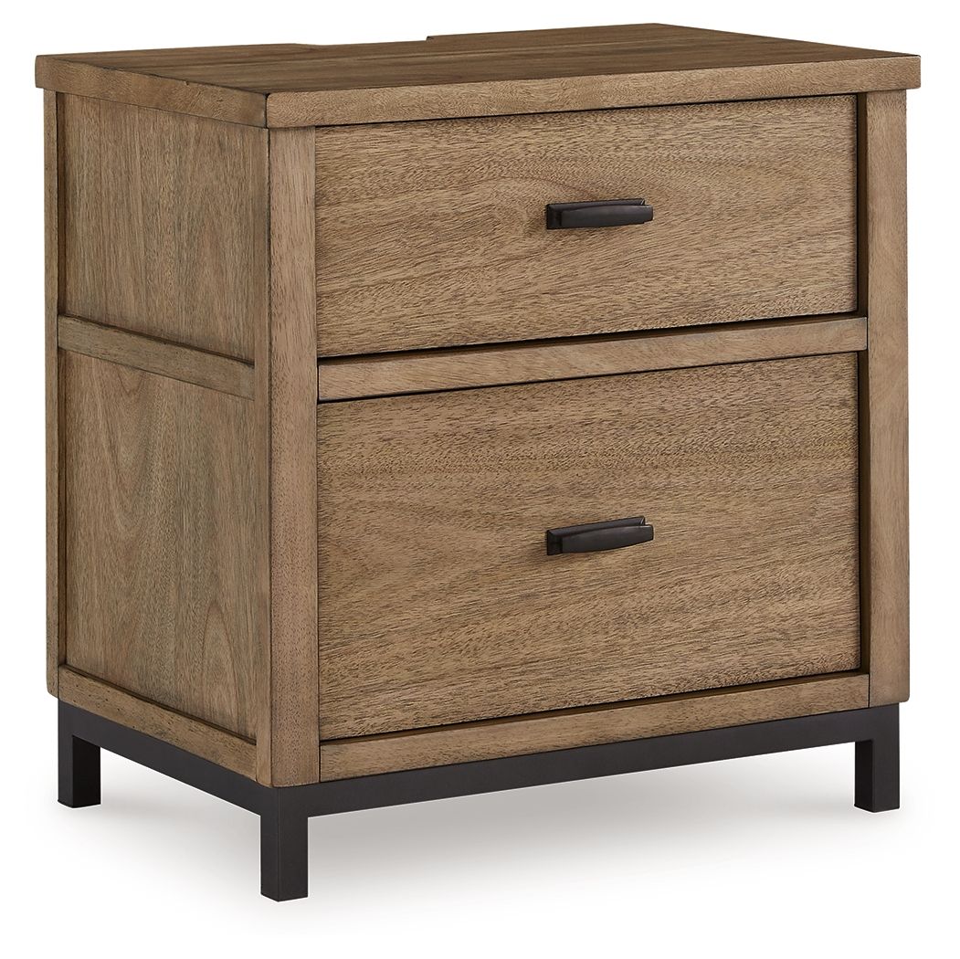 Tomtyn Light Brown Two Drawer Night Stand