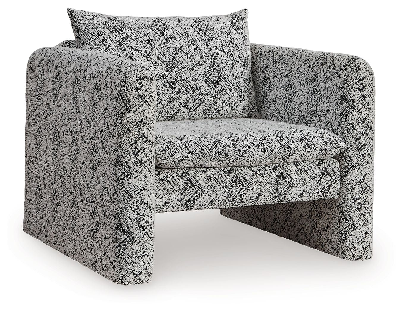 Kenbell Black / White Accent Chair
