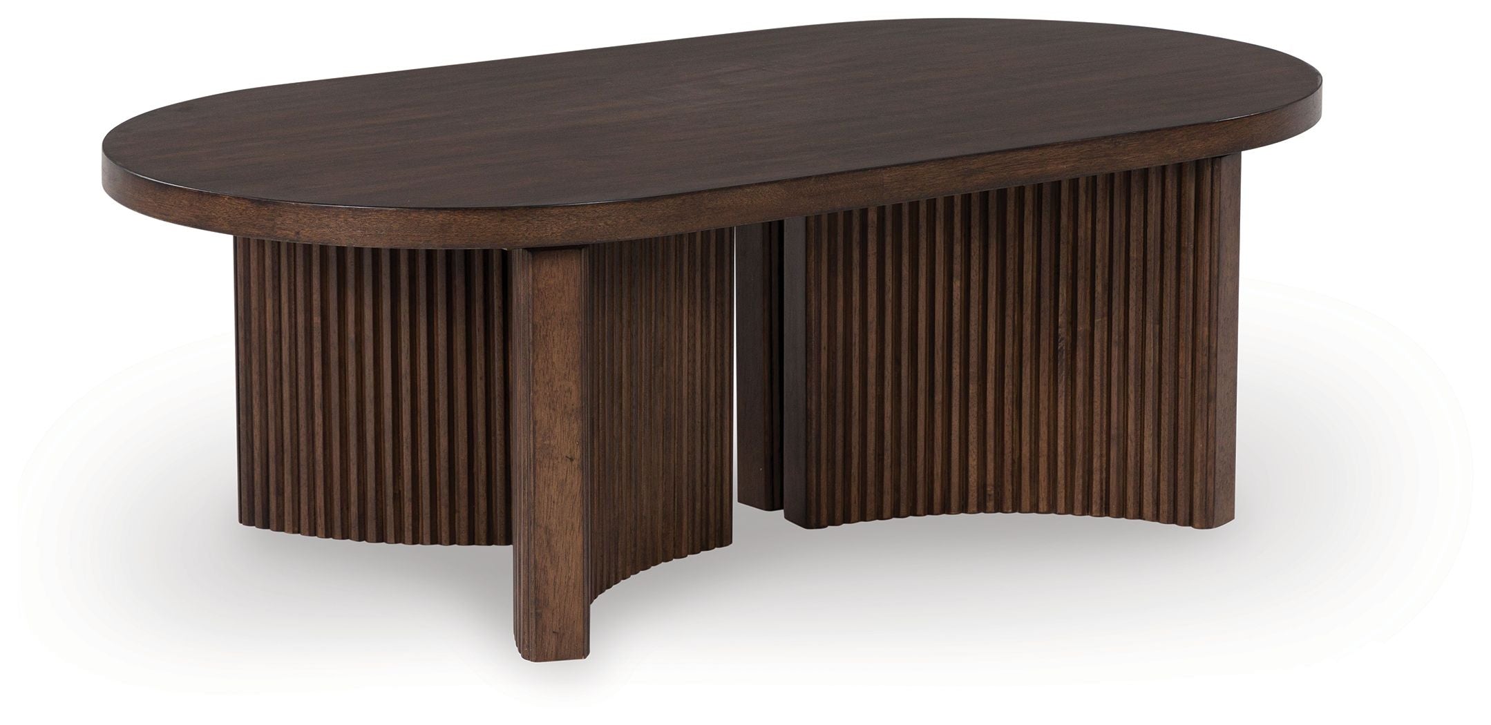Korestone Dark Brown Oval Cocktail Table