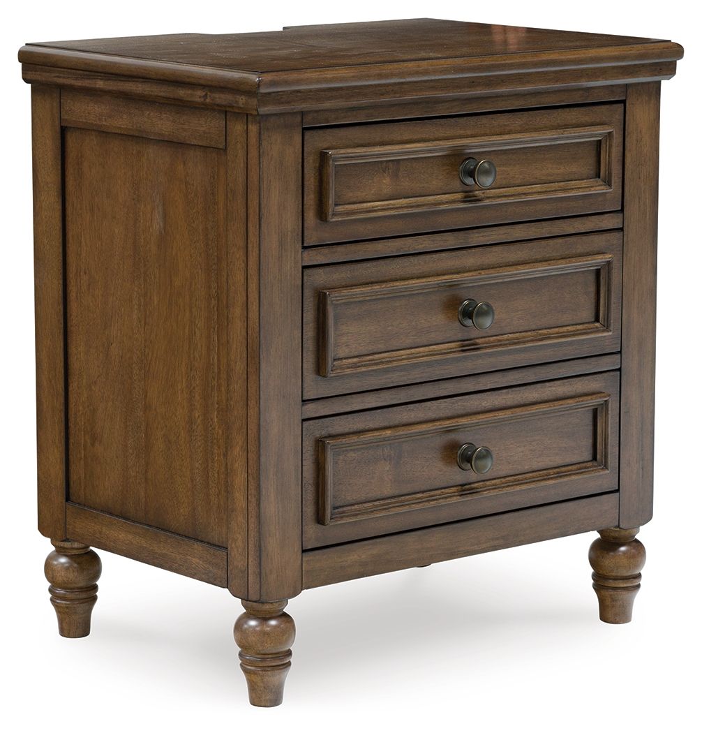 Sturlayne Brown Three Drawer Night Stand