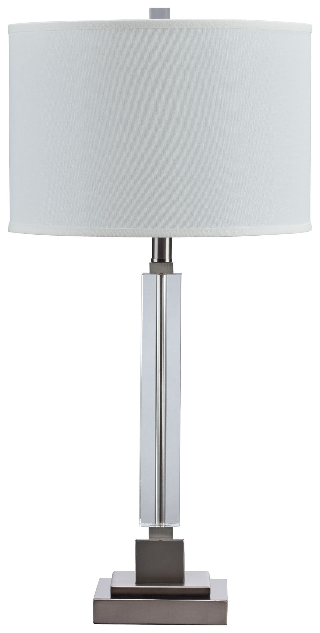 Deccalen Clear / Silver Finish Crystal Table Lamp
