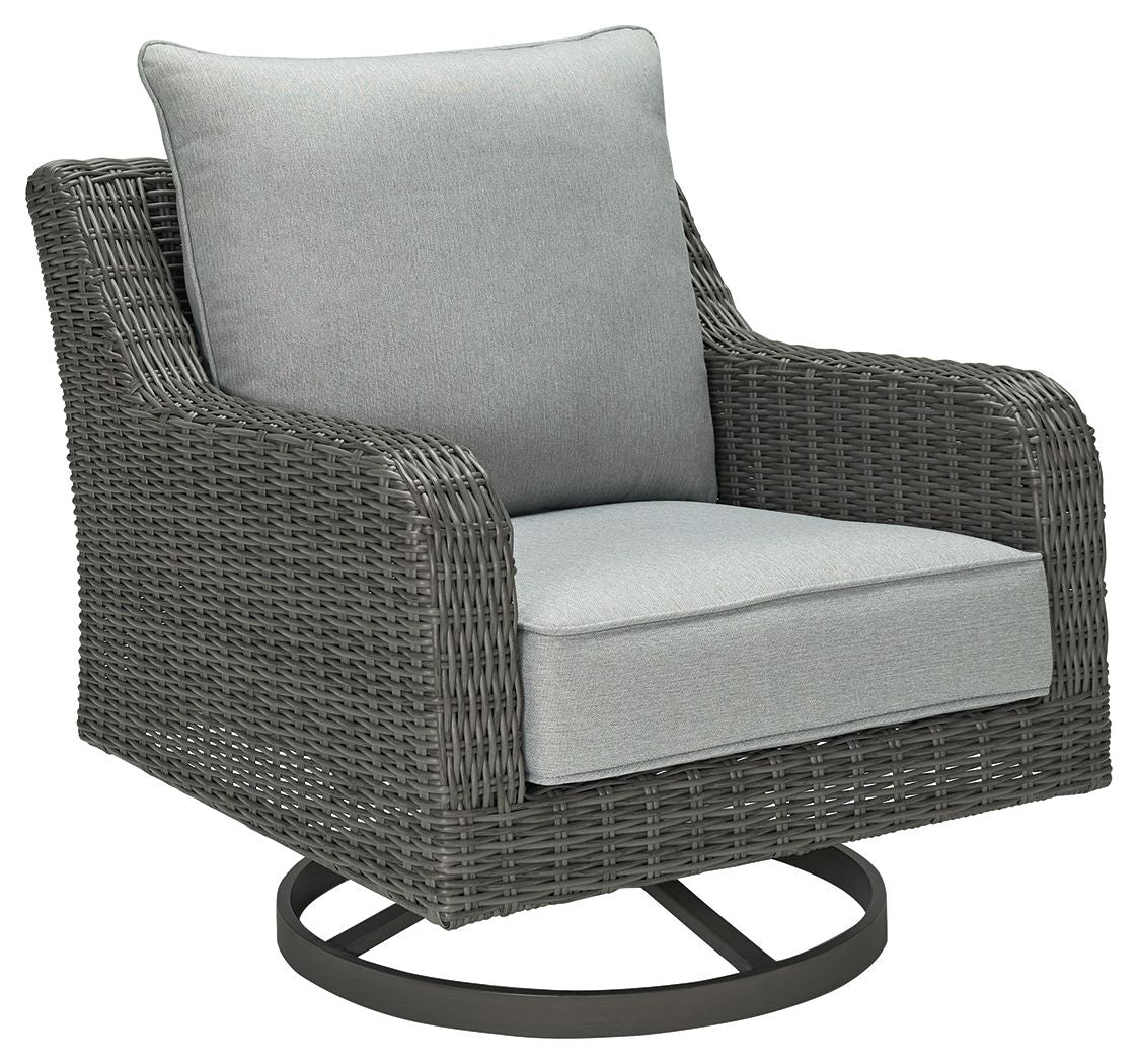 Elite Park Gray Swivel Lounge w/ Cushion