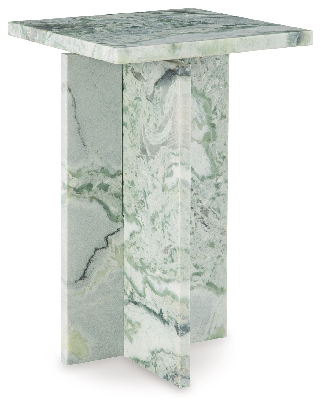 Deaconwell White / Green Accent Table