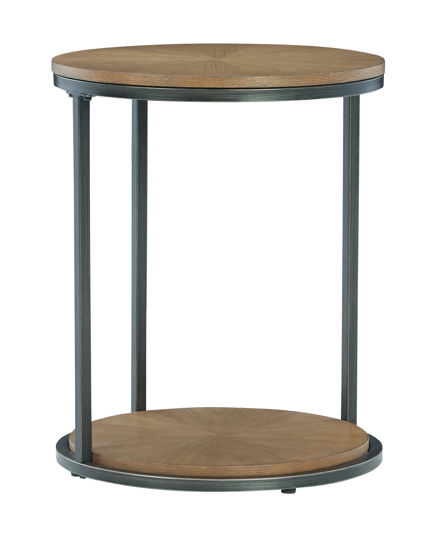 Fridley Brown / Black Round End Table