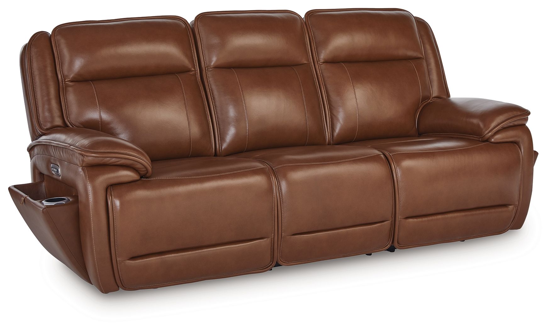 Healy Pier Chocolate Power Reclining Sofa / Adj Headrest