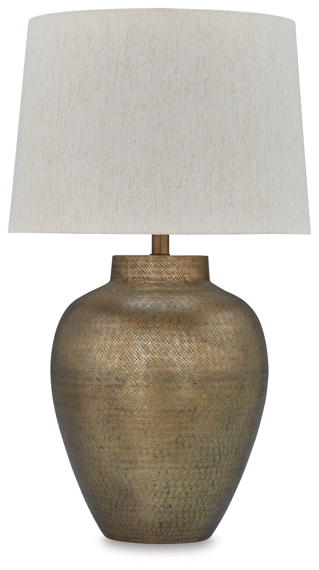 Madney Antique Gold Finish Metal Table Lamp