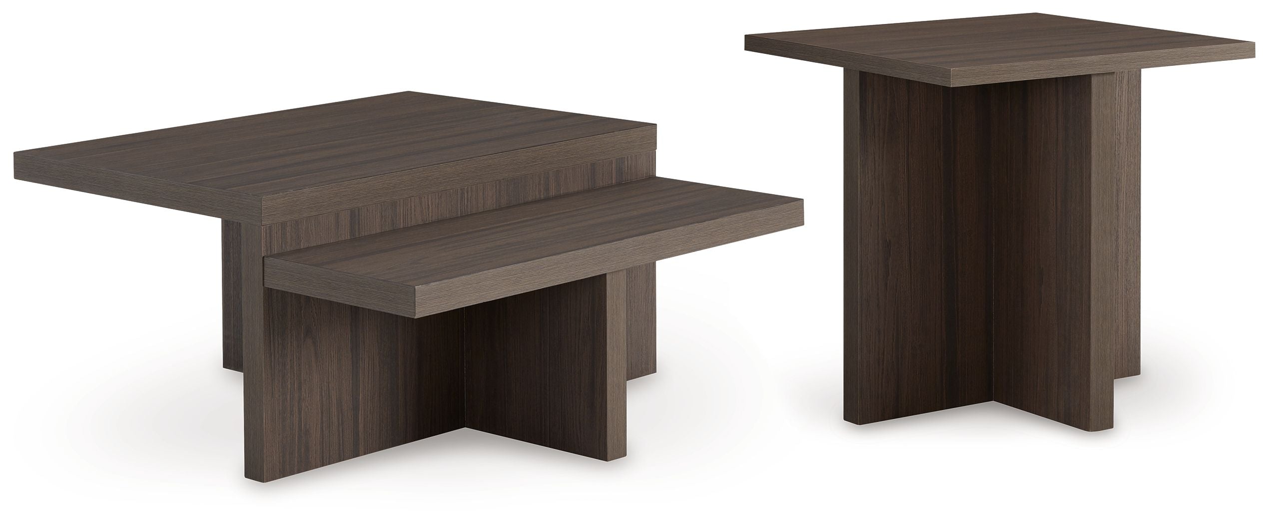 Zendex Brown Occasional Table Set