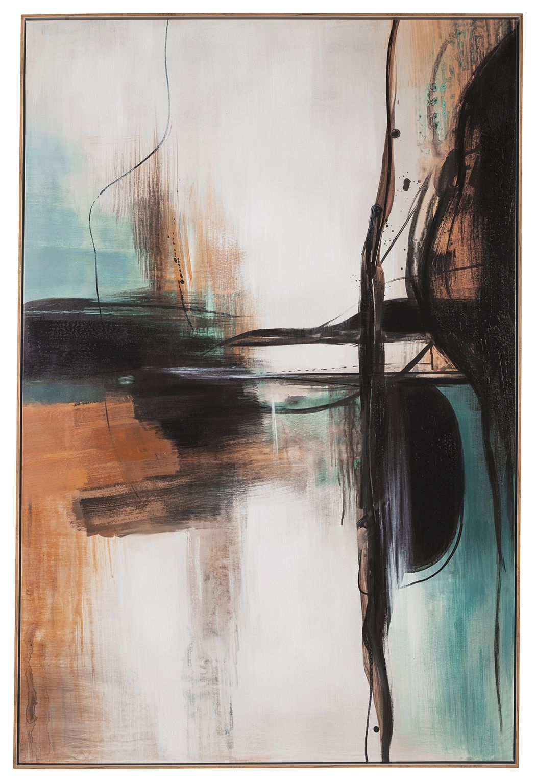 Brunonia Teal / Orange / Black Wall Art