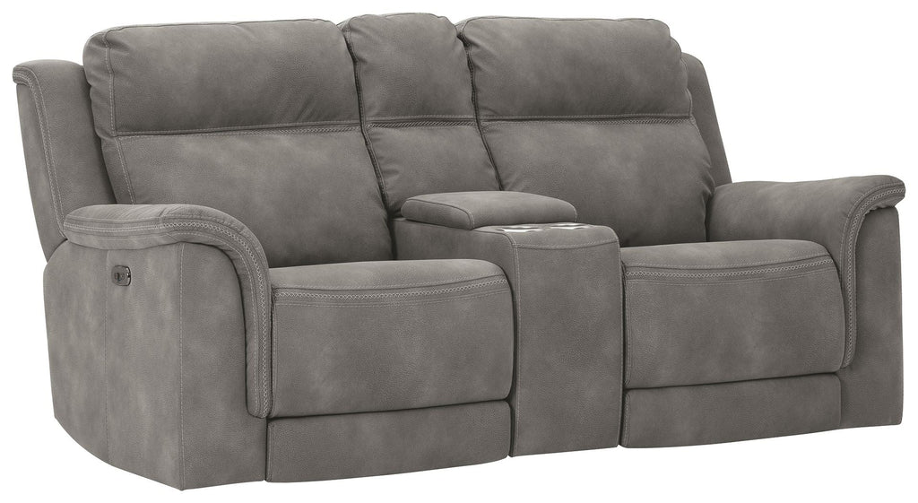 Next-Gen Durapella Reclining Power Loveseat With Console