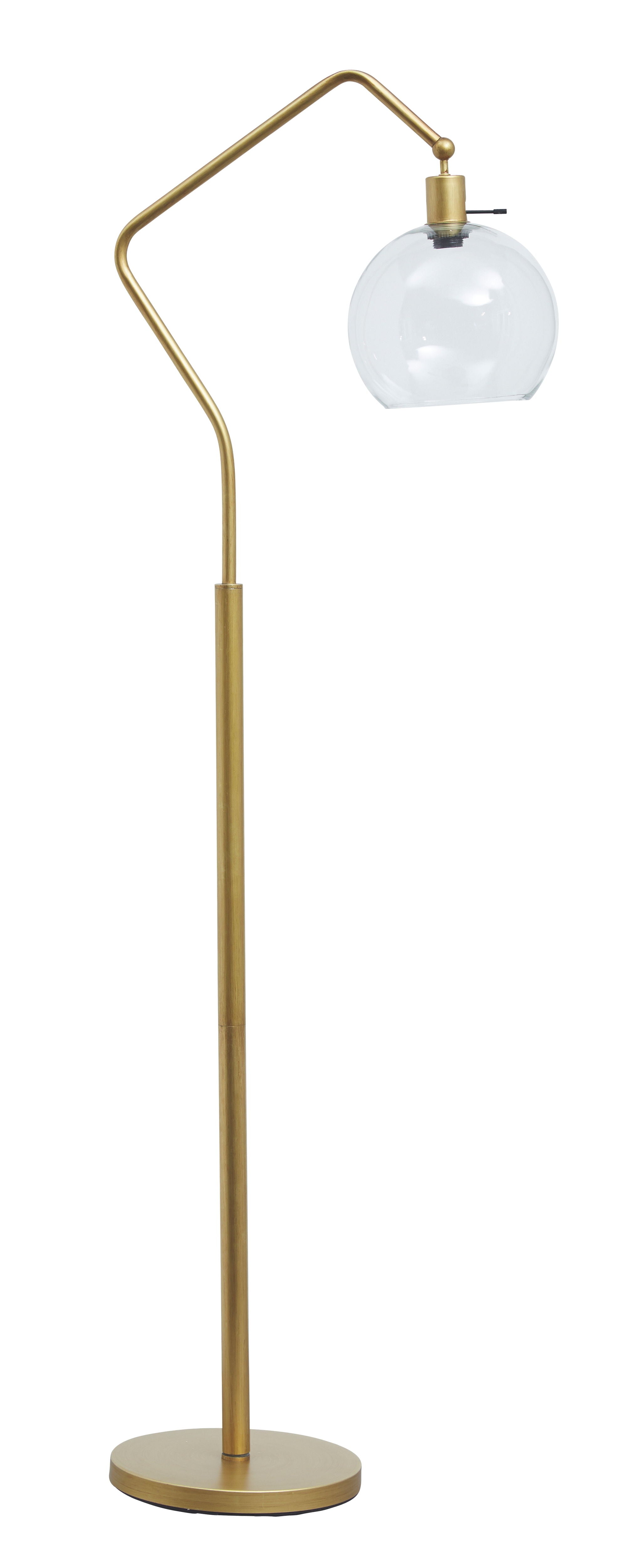 Marilee Antique Brass Finish Metal Floor Lamp