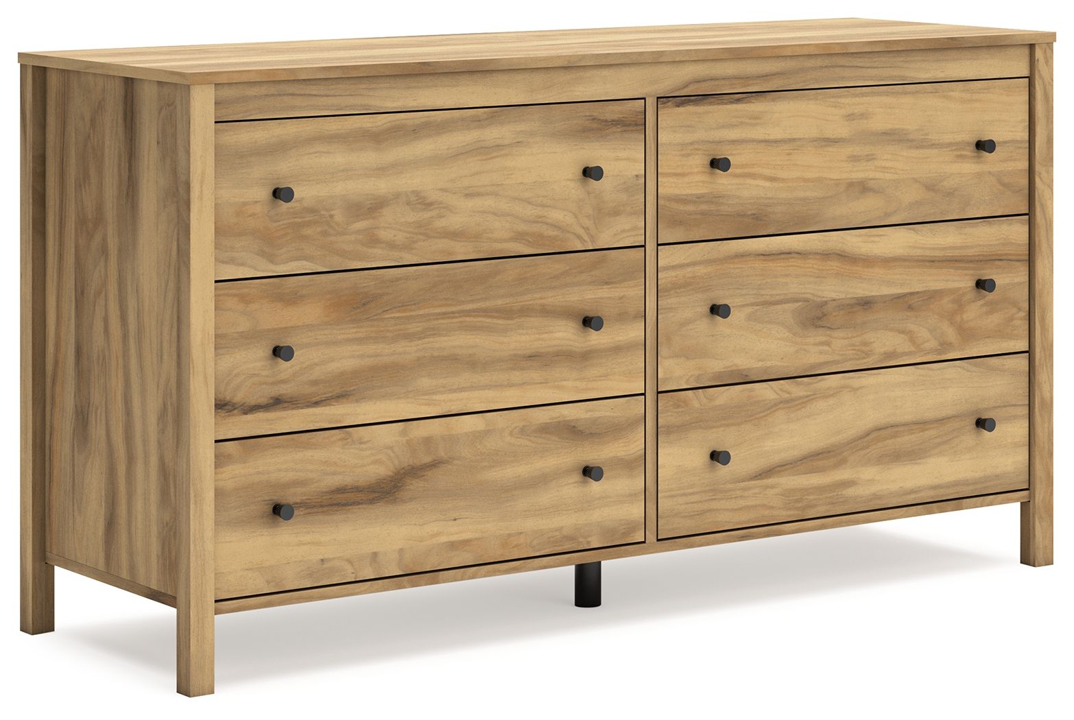 Bermacy Light Brown Six Drawer Dresser
