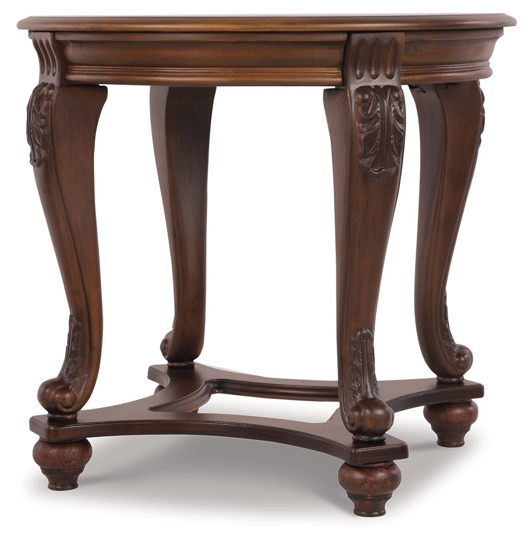 Norcastle Dark Brown Round End Table