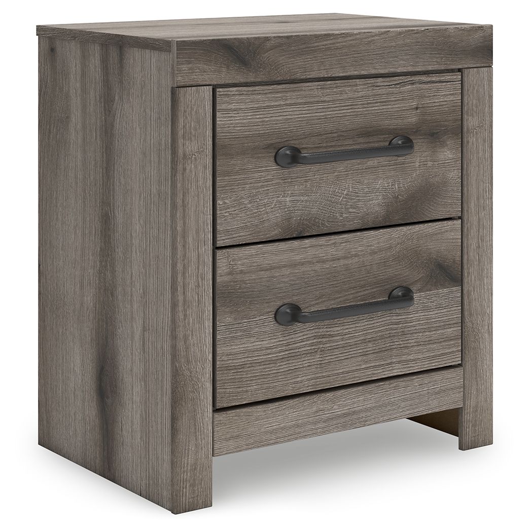 Urbanoore Brown Gray Two Drawer Night Stand