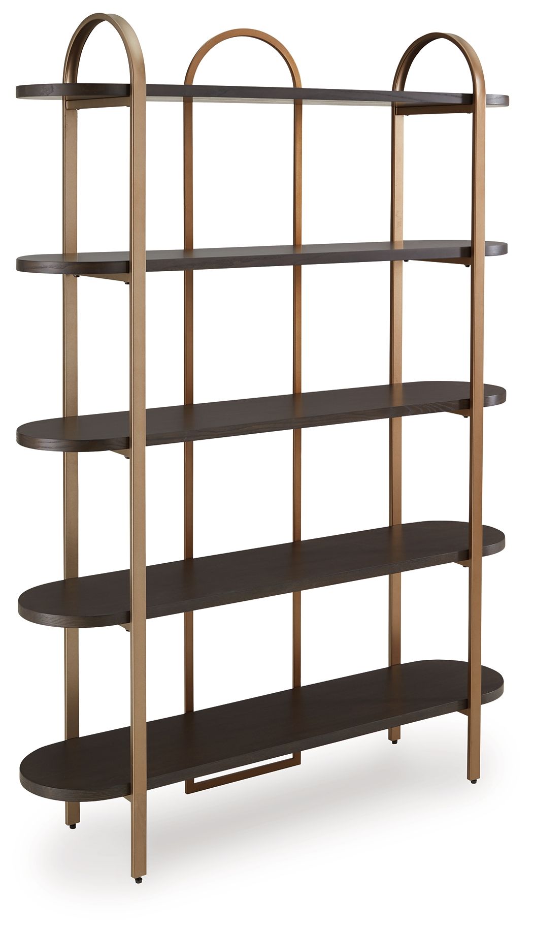 Brentmour Brown / Gold Finish Bookcase