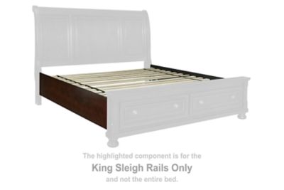 Porter Rustic Brown King Sleigh Bedrails