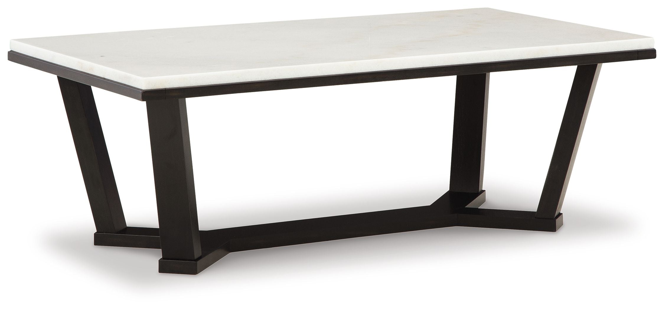 Fostead White / Espresso Rectangular Cocktail Table