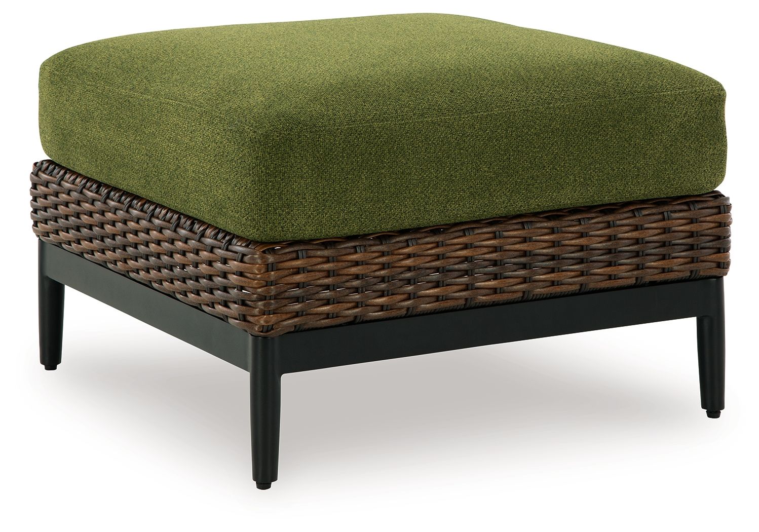 Horizon Hall Brown / Green Ottoman With Cushion