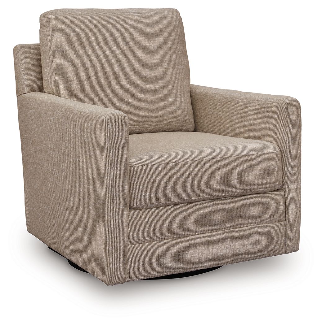 Freybourne Next-Gen Nuvella Twill Swivel Accent Chair