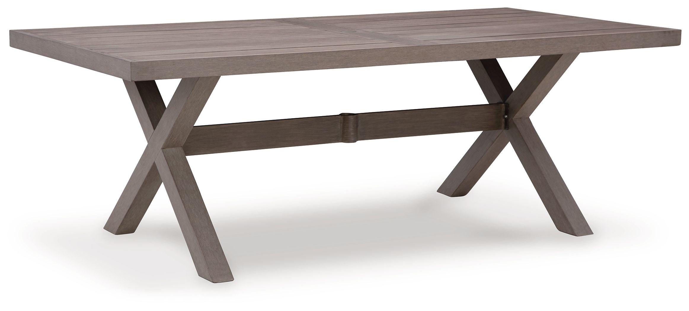 Hillside Barn Brown Rectangular Dining Table W/Umb Opt