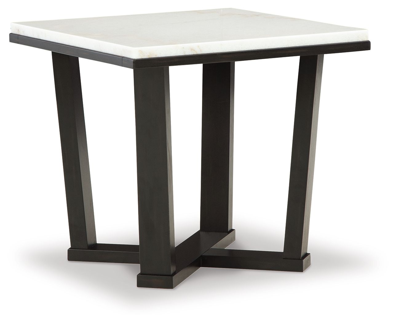 Fostead White / Espresso Square End Table