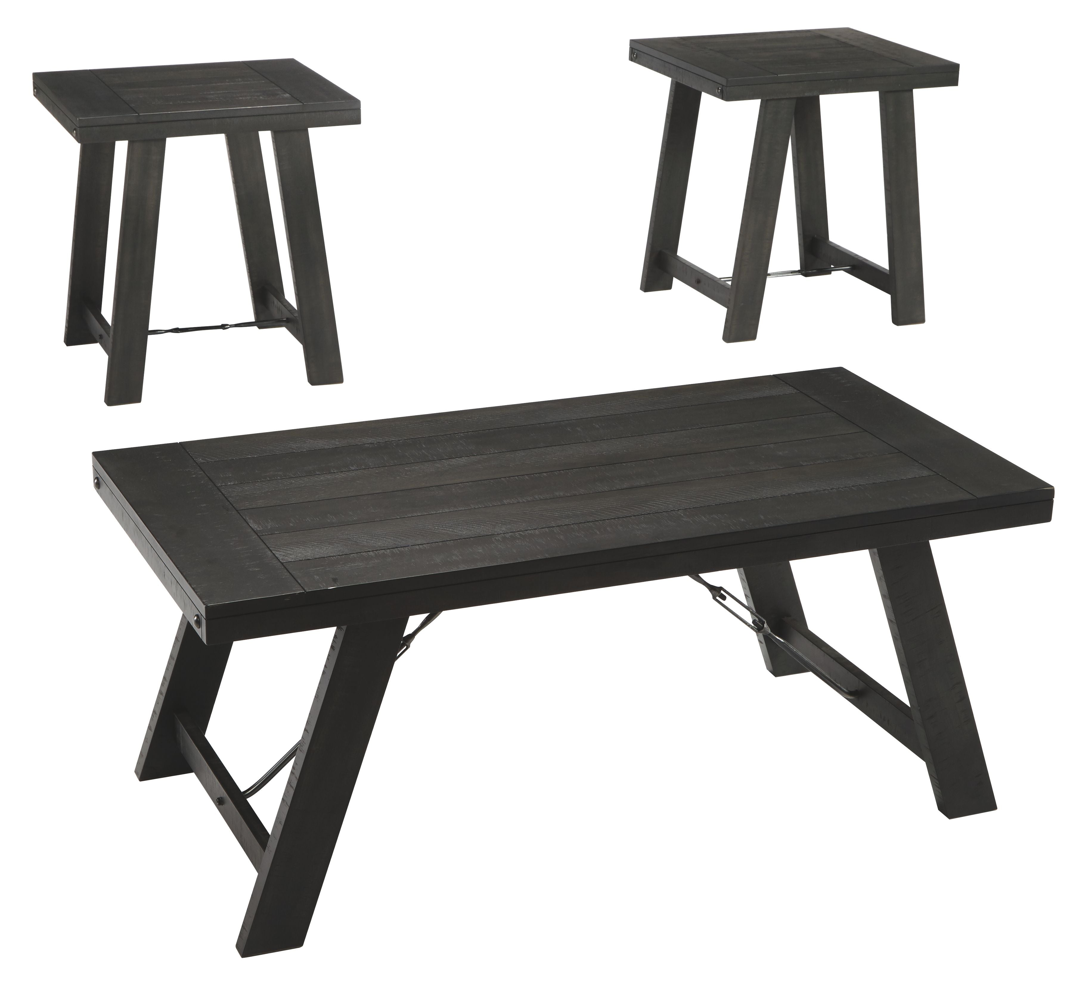 Noorbrook Black / Pewter Occasional Table Set
