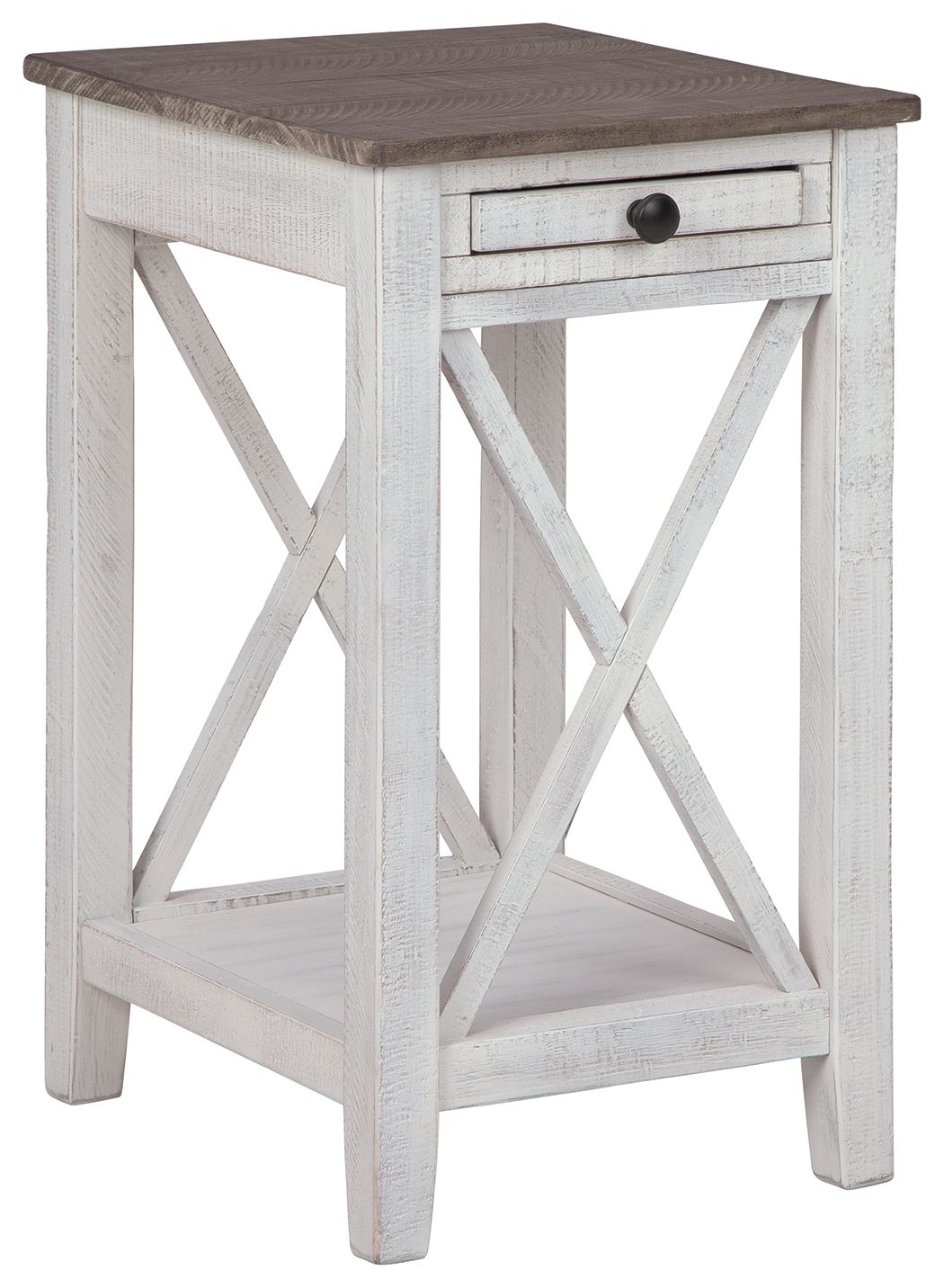 Adalane White / Gray Accent Table