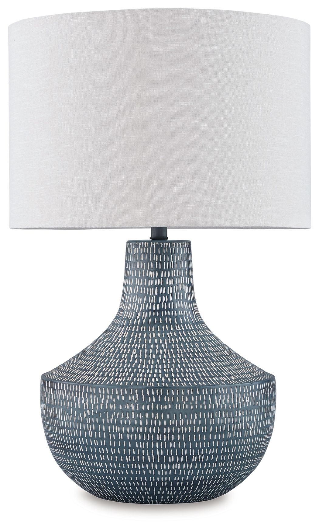 Schylarmont Antique Gray / White Metal Table Lamp