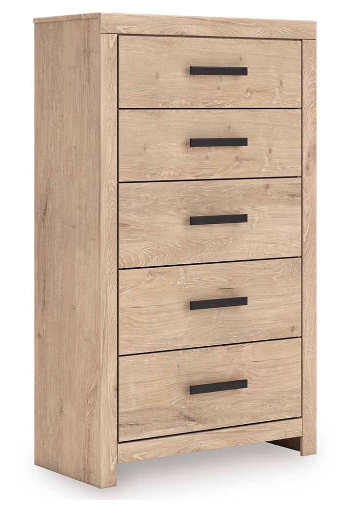 Sanginlane Tan Five Drawer Chest