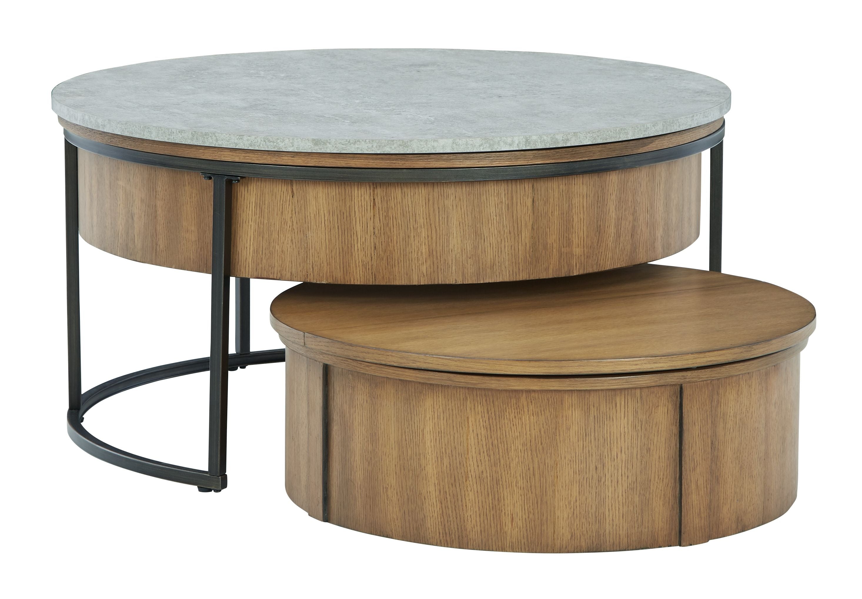 Fridley Gray / Brown / Black Nesting Cocktail Tables