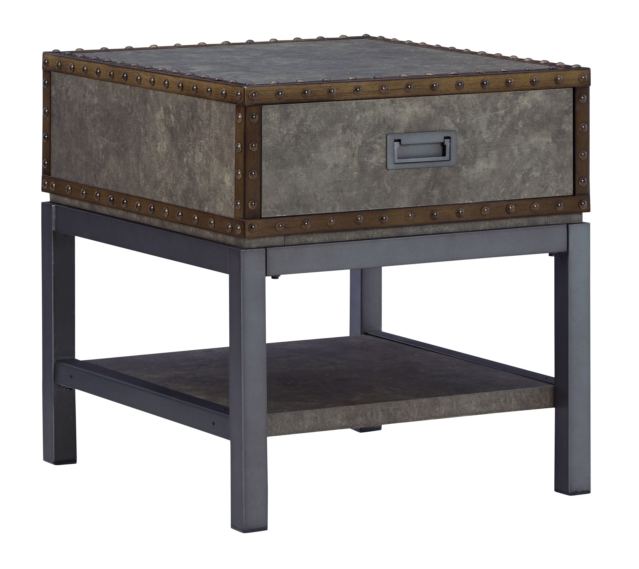 Derrylin Brown Rectangular End Table