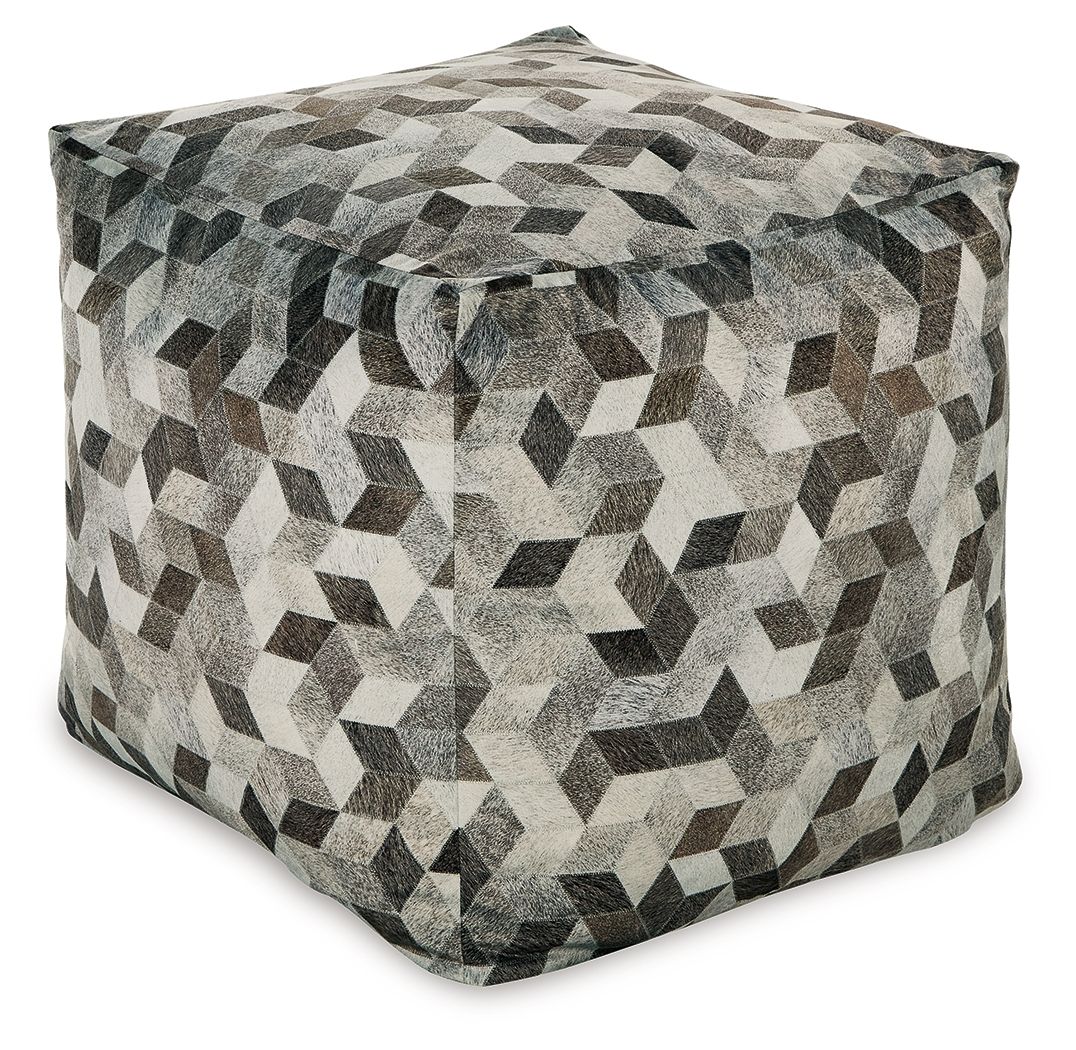 Albermarle Gray / Brown Pouf