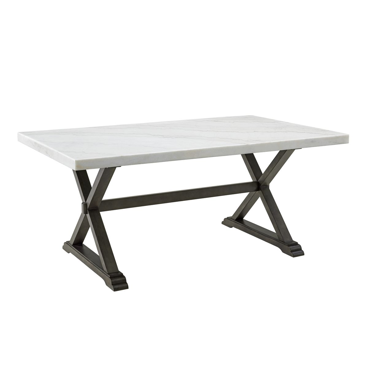 Lexi White Marble Top Dining Table